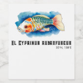 Watercolor Series: Koi Fish ワインラベル (シングルラベル)