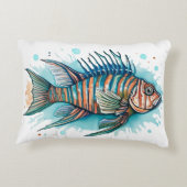 Watercolor Series: Lionfish アクセントクッション (裏面)