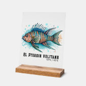 Watercolor Series: Lionfish アクリルサイン (傾斜)