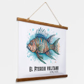 Watercolor Series: Lionfish 吊り下げ型タペストリー (傾斜あり)