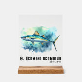 Watercolor Series: Mackerel アクリルサイン (正面)