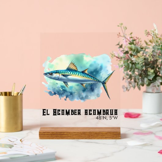 Watercolor Series: Mackerel アクリルサイン (ウェディング)