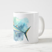 Watercolor Series: Mackerel ジャンボコーヒーマグカップ (正面右)