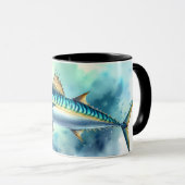 Watercolor Series: Mackerel マグカップ (正面右)