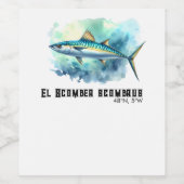 Watercolor Series: Mackerel ワインラベル (シングルラベル)