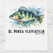 Watercolor Series: Perch ワインラベル (シングルラベル)