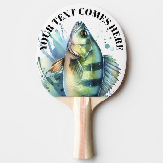 Watercolor Series: Perch 卓球ラケット (正面)