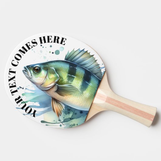 Watercolor Series: Perch 卓球ラケット (横)