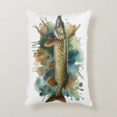 Watercolor Series: Pike アクセントクッション (正面(垂直))