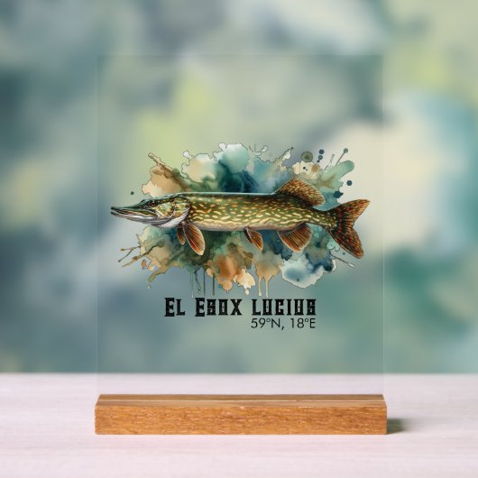 Watercolor Series: Pike アクリルサイン (ニュートラル)