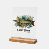 Watercolor Series: Pike アクリルサイン (傾斜)