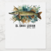 Watercolor Series: Pike ワインラベル (シングルラベル)