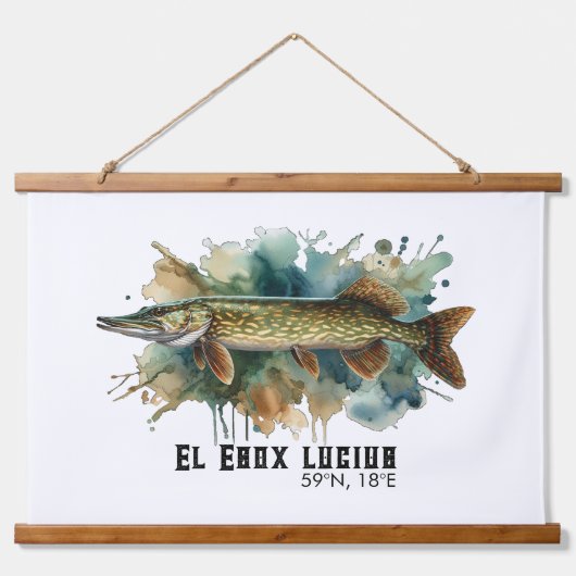 Watercolor Series: Pike 吊り下げ型タペストリー (正面)