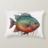 Watercolor Series: Piranha アクセントクッション (裏面)