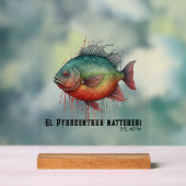 Watercolor Series: Piranha アクリルサイン (ニュートラル)