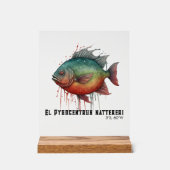 Watercolor Series: Piranha アクリルサイン (正面)