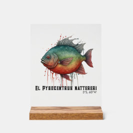 Watercolor Series: Piranha アクリルサイン