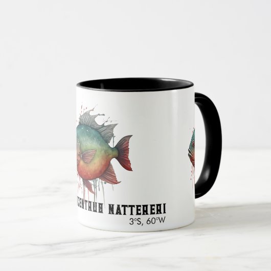 Watercolor Series: Piranha マグカップ (正面右)