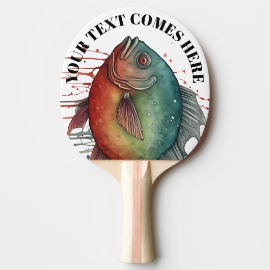 Watercolor Series: Piranha 卓球ラケット (正面)