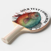 Watercolor Series: Piranha 卓球ラケット (正面アングル)