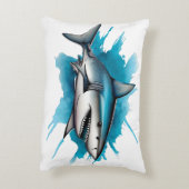 Watercolor Series: Shark アクセントクッション (裏面(縦))