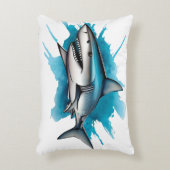 Watercolor Series: Shark アクセントクッション (正面(垂直))