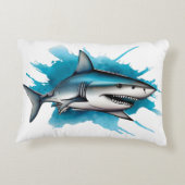 Watercolor Series: Shark アクセントクッション (裏面)
