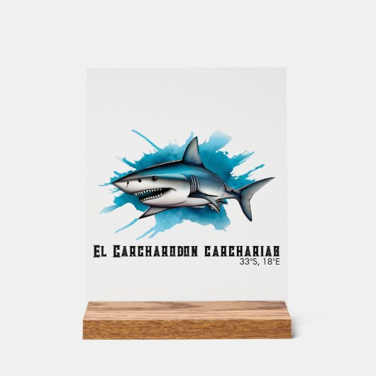 Watercolor Series: Shark アクリルサイン (正面)