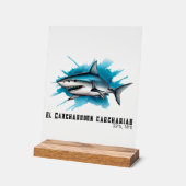 Watercolor Series: Shark アクリルサイン (傾斜)