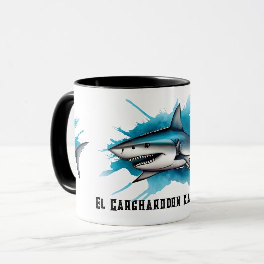Watercolor Series: Shark マグカップ (正面左)