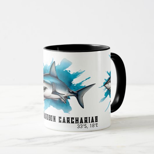 Watercolor Series: Shark マグカップ (正面右)