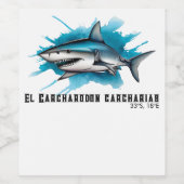 Watercolor Series: Shark ワインラベル (シングルラベル)