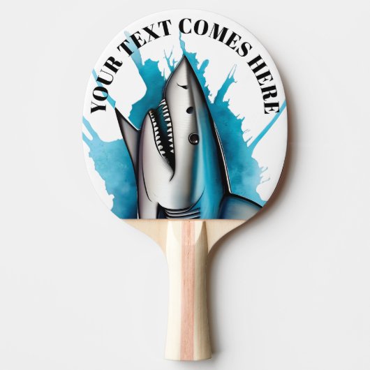Watercolor Series: Shark 卓球ラケット (正面)
