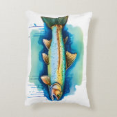 Watercolor Series: Trout/Salmon アクセントクッション (裏面(縦))