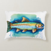 Watercolor Series: Trout/Salmon アクセントクッション (裏面)