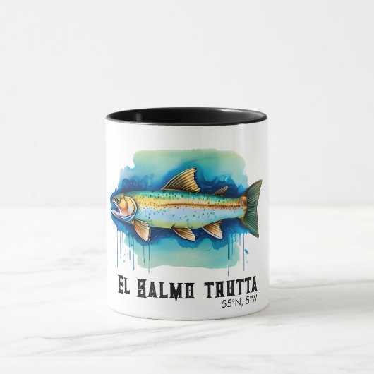 Watercolor Series: Trout/Salmon マグカップ (中央)