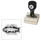 Watercolor Series: Trout/Salmon ラバースタンプ (押印)