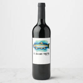 Watercolor Series: Trout/Salmon ワインラベル