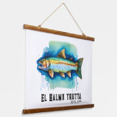 Watercolor Series: Trout/Salmon 吊り下げ型タペストリー (傾斜あり)