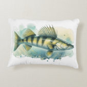 Watercolor Series: Zander/Walleye アクセントクッション (裏面)