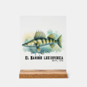 Watercolor Series: Zander/Walleye アクリルサイン (正面)