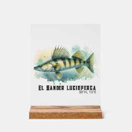 Watercolor Series: Zander/Walleye アクリルサイン