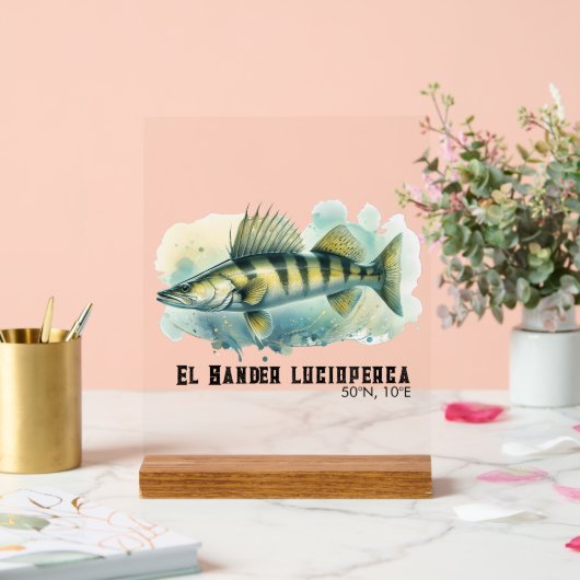 Watercolor Series: Zander/Walleye アクリルサイン (ウェディング)