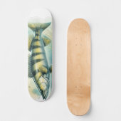 Watercolor Series: Zander/Walleye スケートボード (正面)
