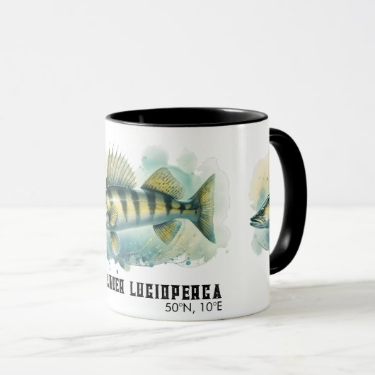 Watercolor Series: Zander/Walleye マグカップ (正面右)