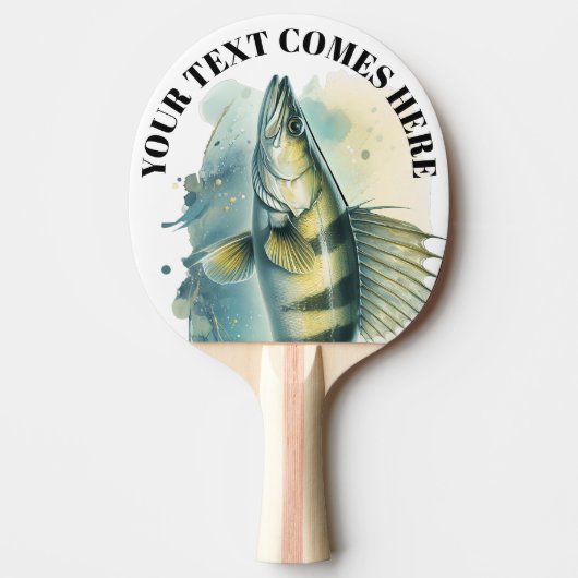Watercolor Series: Zander/Walleye 卓球ラケット (正面)
