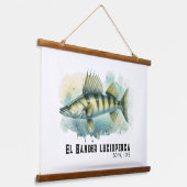 Watercolor Series: Zander/Walleye 吊り下げ型タペストリー (傾斜あり)