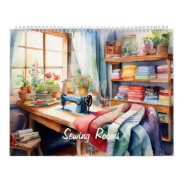 Watercolor Sewing Room カレンダー