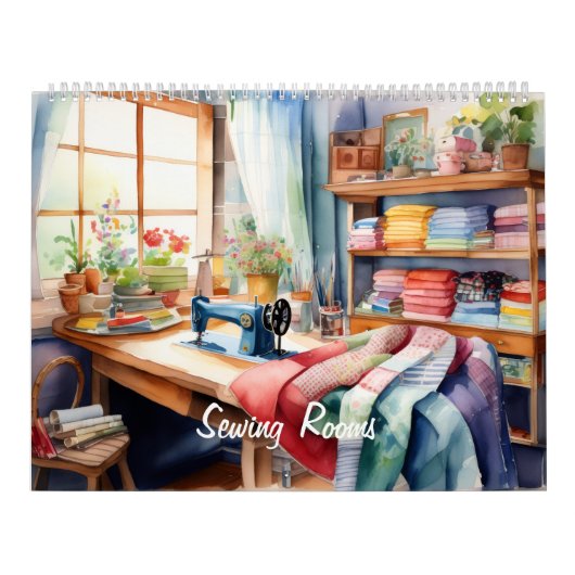 Watercolor Sewing Room カレンダー (カバー)