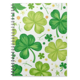 Watercolor Shamrock Pattern ノートブック